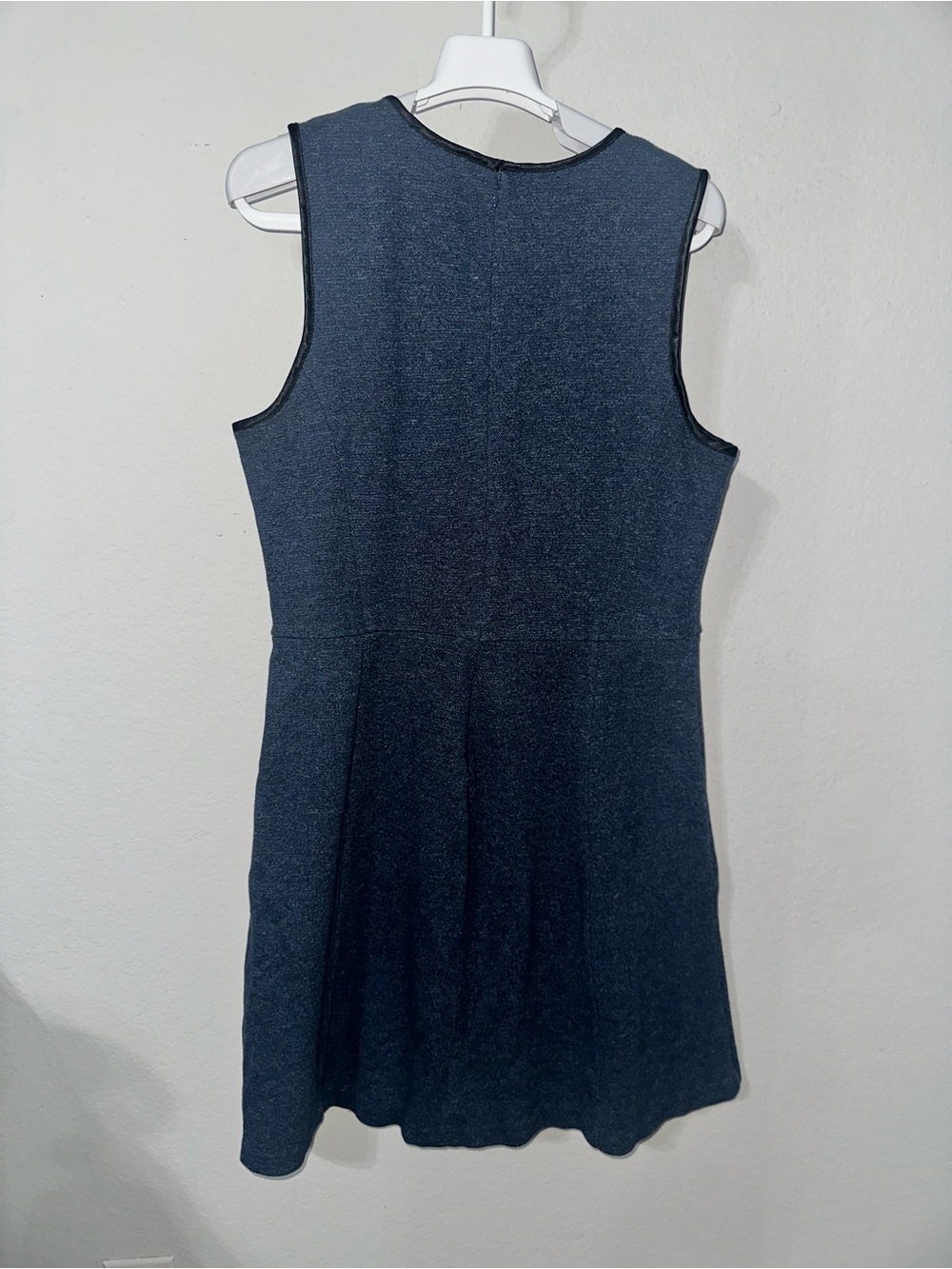 Ann Taylor Blue with Black Trim Dress Size 10 - Picture 3 of 8